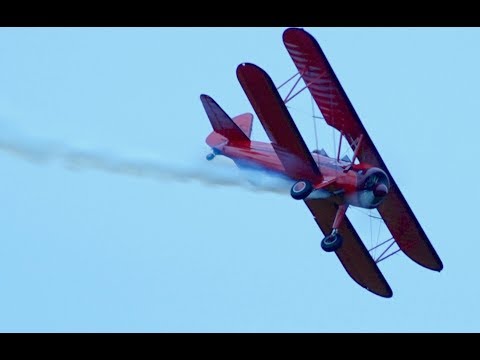 2017 Boundary Bay Airshow Vicky Benzing - Boeing Stearman
