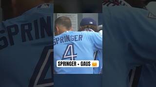 All love between Kevin Gausman and George Springer ???? #MLB #Toronto #BlueJays