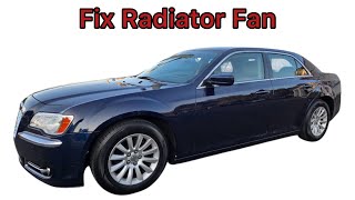 How to replace the radiator fan on a 2013 Chrysler 300 3.6 Base Model Car. #chrysler