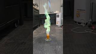 Brake Fluid Makes Green Jet of Fire