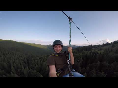 The Longest zipline in Romania, Sucevita - Palma