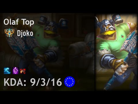 Olaf Top vs Jayce - Djoko - EUW Challenger Patch 6.18