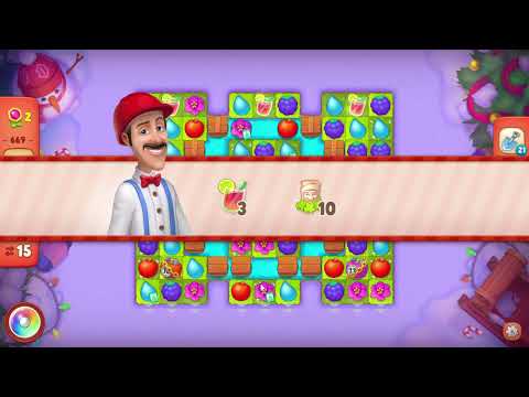 Gardenscapes 669 Hard Level - 15 moves - NO BooSTERS