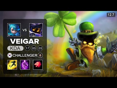 Veigar vs Ahri Mid - KR Challenger - Patch 12.7 Season 12