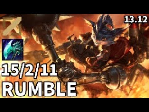 Rumble Mid vs Twisted Fate - EUW Master | Patch 13.12