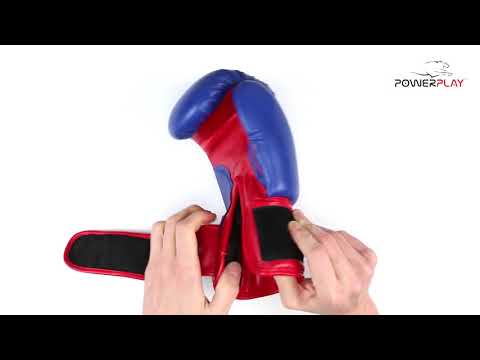 Боксерські рукавички PowerPlay 3004 JR Синьо-білі 6 ун