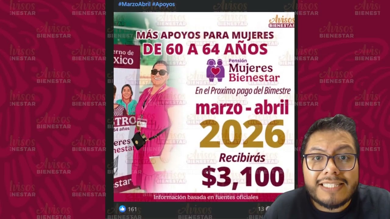 Próximo calendario de pago marzo-abril 2026 vendra con aumento mujeres de pensión mujeres bienestar