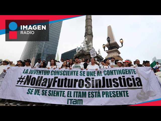 Estudiantes de derecho y trabajadores marchan contra la Reforma Judicial