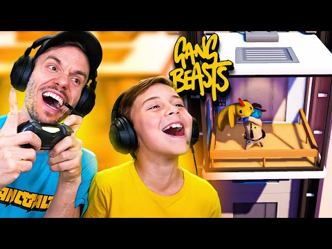 LUTA ÉPICA NO ELEVADOR DO GANG BEASTS - Brancoala Games