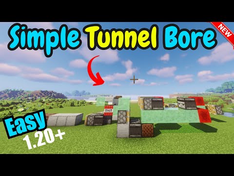 How to build Simple Tunnel Bore minecraft 1.20+ | Minecraft Simple Tunnel Bore Tutorial 1.20+