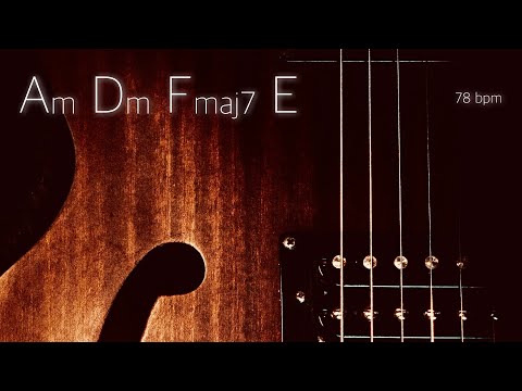 Am guitar backing track | Clean electric guitar (78 bpm)