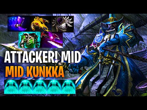 Attacker Mid Kunkka - Dota 2 Pro Immortal Kunkka Gameplay 7.34c