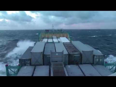 Frachtschiffreise mit MS "Anna Sirkka" Mai 2013 - Sturmfahrt im Atlantik