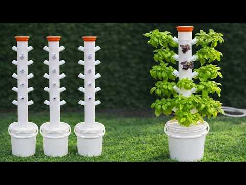 💧How to Build an Easy Vertical Hydroponics System, Without Using Pots