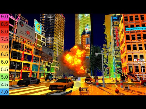 3D New York: Earthquake SIZE Comparison!