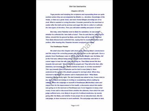 Sri Sai Satcharitra Chapter 21 - Stories of V.H. Thakur...