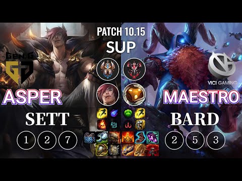 GEN Asper Sett vs VG Maestro Bard Sup - KR Patch 10.15