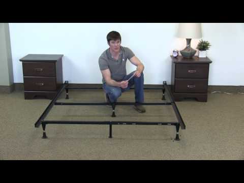 Part of a video titled How to Assemble a Queen Bed Frame (Steel Malouf Frame) - YouTube