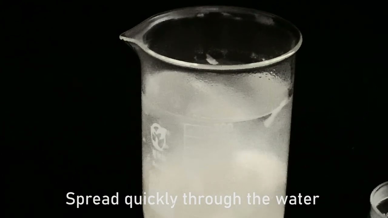 What is the chemical reaction of adding water to hydroxypropyl methylcellulose