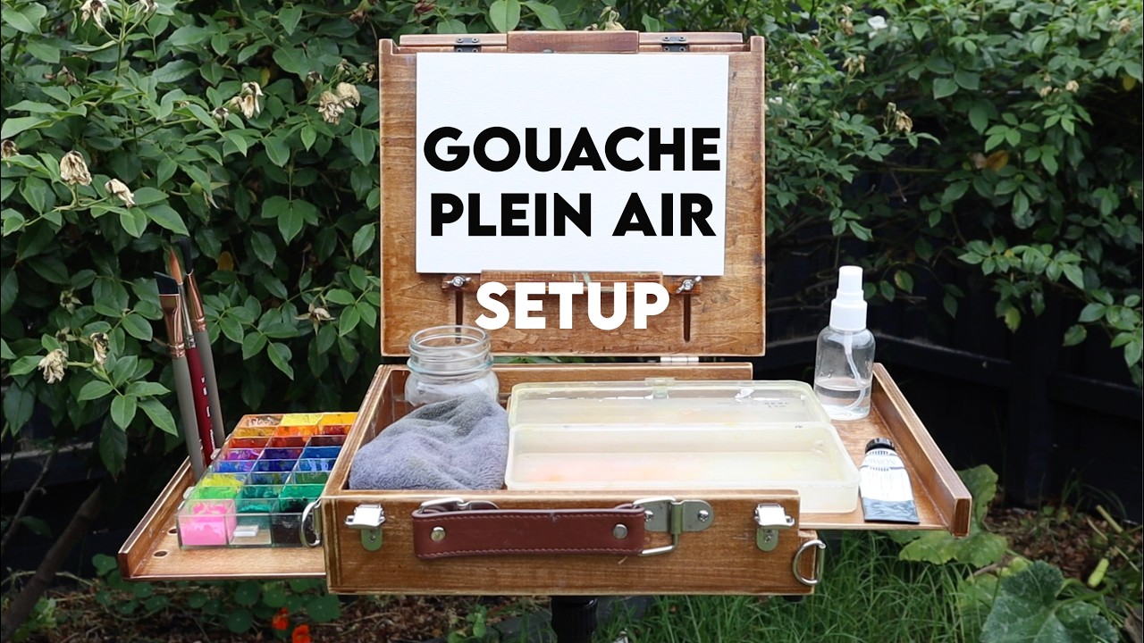 My Gouache Plein Air Setup | What I Bring for Outdoor Painting