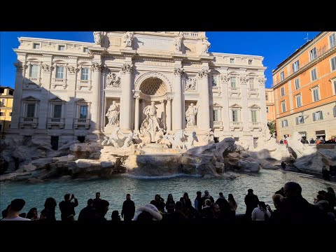 🇮🇹🎄 ROME WALKING TOUR, FONTANA DI TREVI TO ROME COLOSSEUM, ROME DURING WINTER, 4K