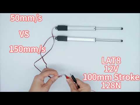LAT8 micro linear actuator 12V 50vs150mm/s 100mm stroke 128N