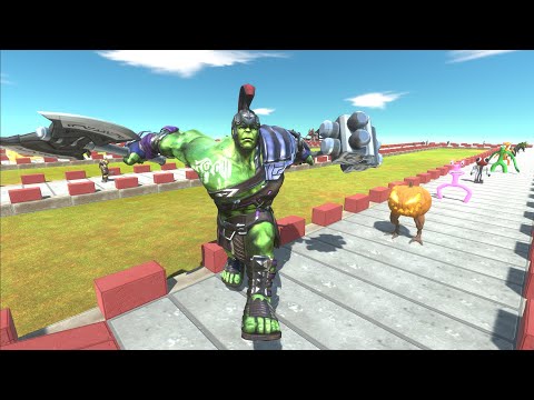 GLADIATOR HULK DESERT ISLAND DEATH RUN - Animal Revolt Battle Simulator