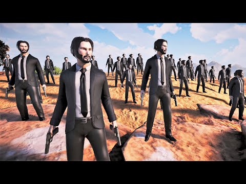 50 JOHN WICK vs 2 MILLION ZOMBIES - Ultimate Epic Battle Simulator 2
