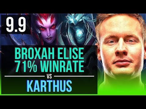 Carry your team like Broxah ELISE vs KARTHUS (JUNGLE) (DEFEAT) | Dominating | EUW Grandmaster | v9.