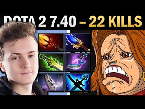 Lina Pro Mid with 22 Kills and Dagon - Dota 7.41