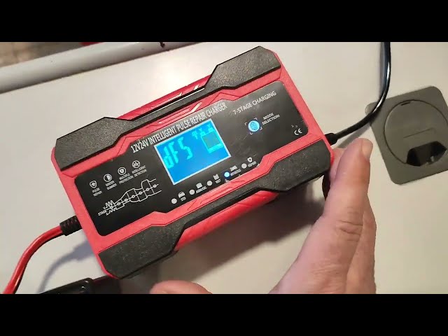 Vídeo relacionado con 12V 10A Cargador de Batería de Coche, LiFePO4 Cargador de Batería de Moto, Proceso de Carga de Tres Etapas, Protección de Seguridad Múltiple, para Auto, Moto, AGM, Gel, Wet, SLA, LiFePO4 (10 Rojo)