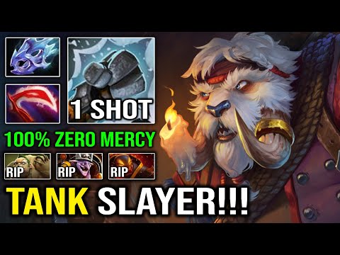 TANK SLAYER!! Instant 1 Punch Solo Mid Tusk with Desolator 1st Item Armlet 100% Zero Mercy Dota 2