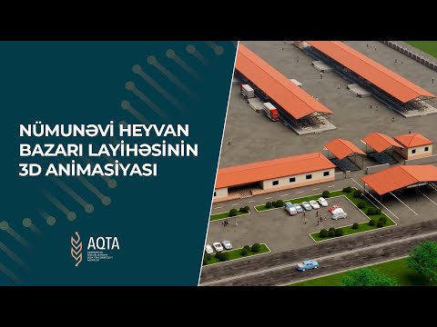 Nümunəvi heyvan bazarı layihəsinin 3D animasiyası