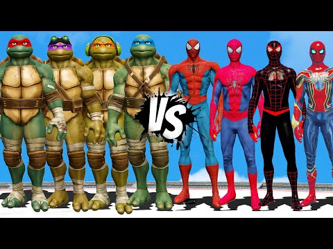 Team Spider Man VS TMNT SMITE - EPIC BATTLE