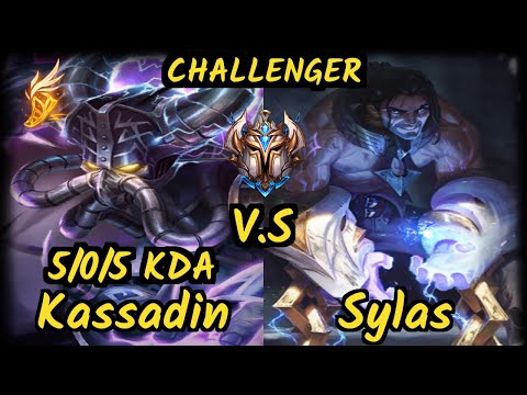 SKT T1 Faker (KASSADIN) vs SYLAS - 5/0/5 KDA MID CHALLENGER GAMEPLAY - KR