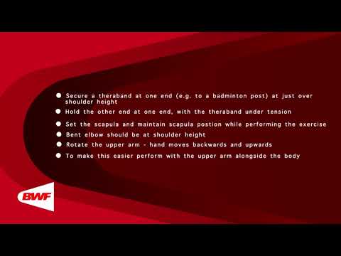 CE2M8V62 Theraband Exercises - External Rotation (Arm at Shoulder Height)