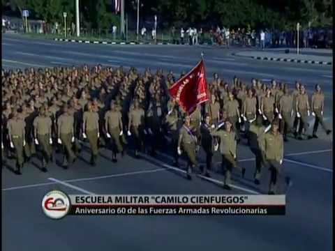 Military parade in Revolution Square, Havana