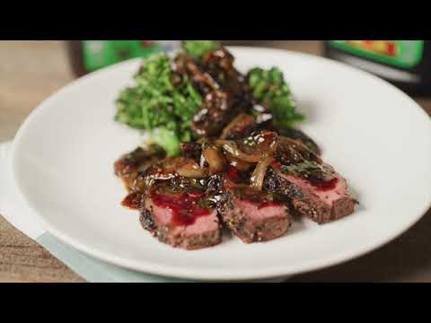 Beef and Broccolini with Pepper Sauce