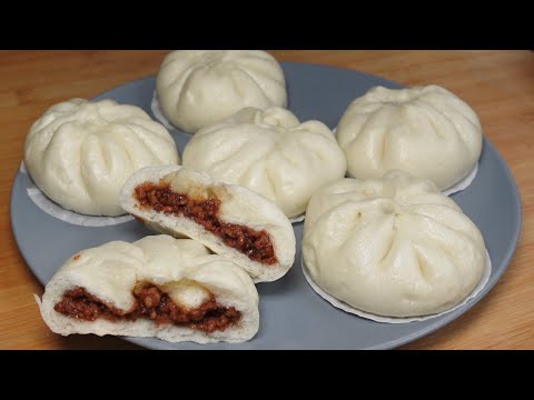 自制叉烧包这样做😋蓬松暄软，满满馅料，好吃不腻，在家自己就能做‼️💯Homemade char siu bao 😋 fluffy and soft, full of fillings