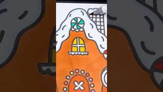 Coloring a Gingerbread House 🍭  #coloring #gingerbread #christmas #holiday #candy #art #drawing