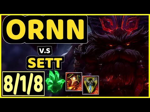 DHOKLA (ORNN) vs SETT - 8/1/8 KDA TOP CHALLENGER GAMEPLAY - NA