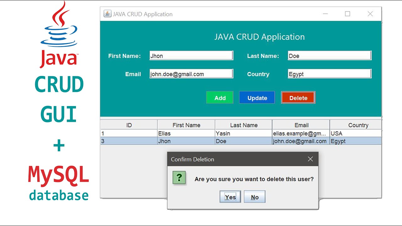 Java CRUD GUI Application with MySQL | Full Project Tutorial using NetBeans and XAMPP