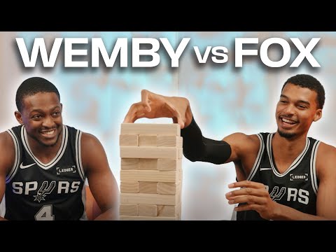 De'Aaron Fox and Victor Wembanyama Answer Questions While Playing an Epic Game of Jenga!