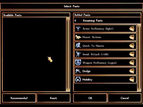 Let's Co-Op Play Neverwinter Nights! ~ joshy676 Character Creation