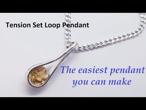 Tension set drop pendant