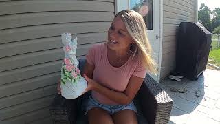 Himaweek Garden Decor Flower Fairy Statue, Outdoor Patio Garden Sculptures & Statues, Solar Yard