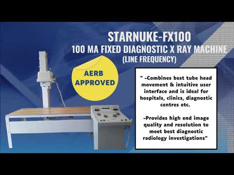 Fixed 100 mA Line Frequency X Ray Machine with Bucky Table STARNUKE FX100 AERB Approved