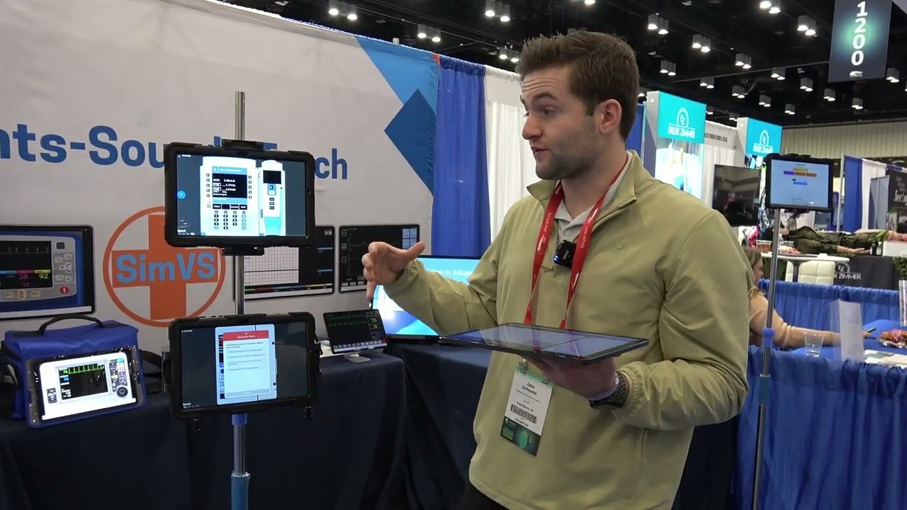 SimVS Demo from IMSH 2025 Exhibit Hall by HealthySimulation.com