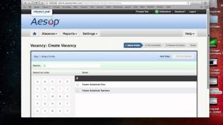 Creating Absences and Vacancies in AESOP Creating Absences and Vacancies in AESOP