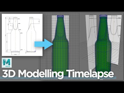 How to make a beer bottle in Maya - Heineken Beer - Part 1